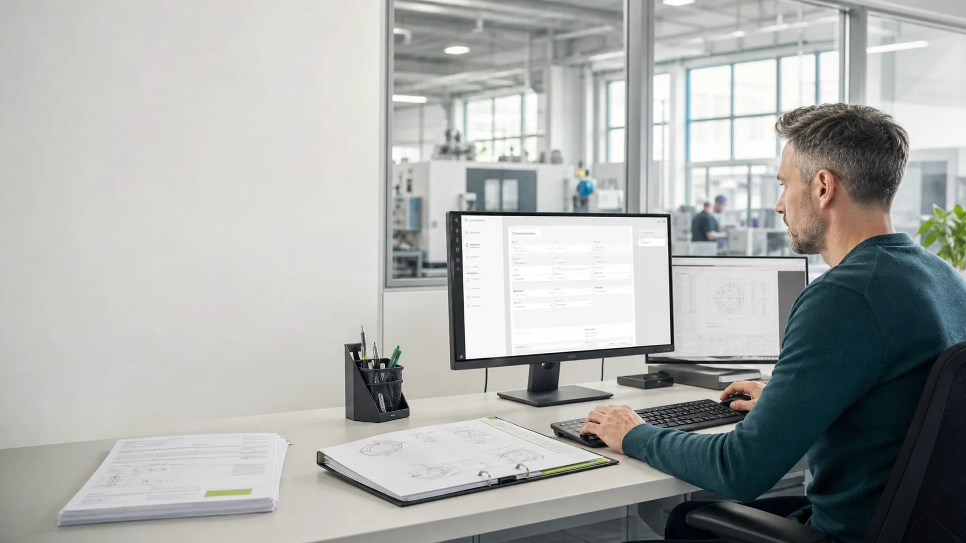 Industrial document data being captured into a structured record